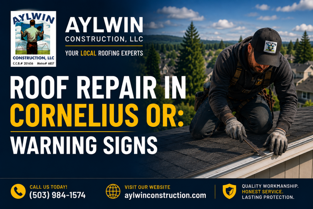 Roof Repair in Cornelius OR Warning Signs Aylwin Construction