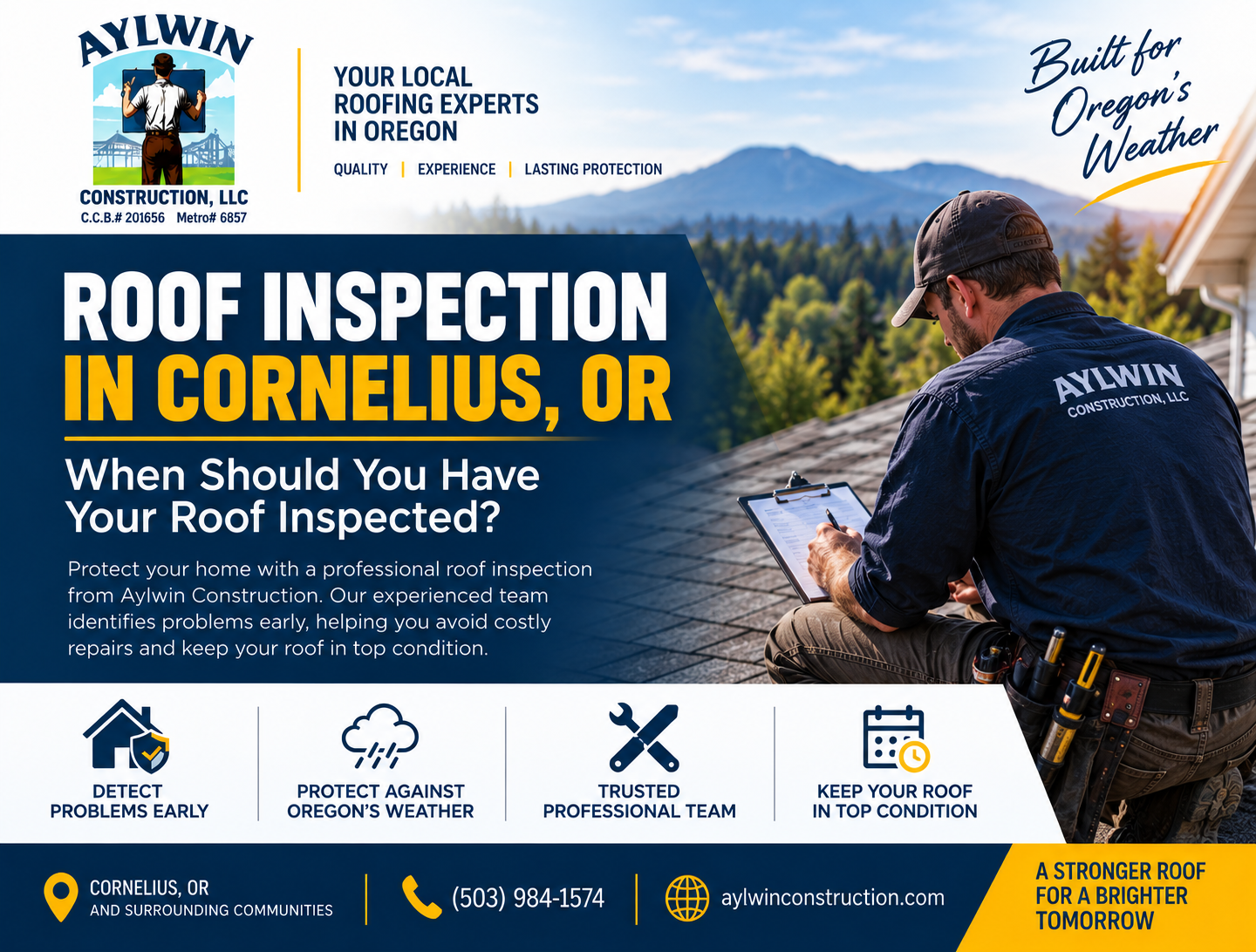 Roof Inspection in Cornelius, OR When Should You Have Your Roof Inspected
